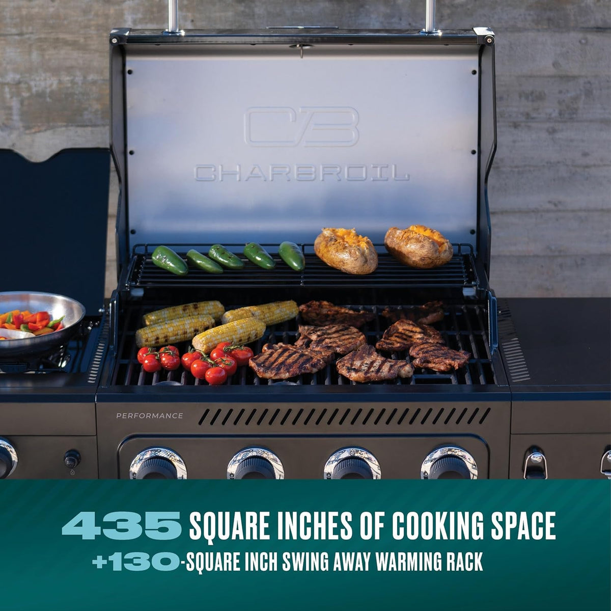 Black 4Burner Gas Grill Cabinet With Extra Storage Space by ShipItFurniture
