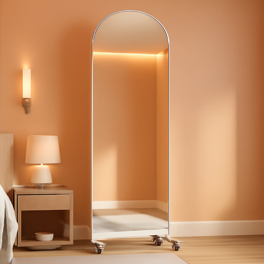 79 Inches Architectural Full Length Mirror Wheeled by ShipItFurniture