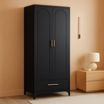 75In Black Industrial Pantry Cabinetry With Drawers by ShipItFurniture