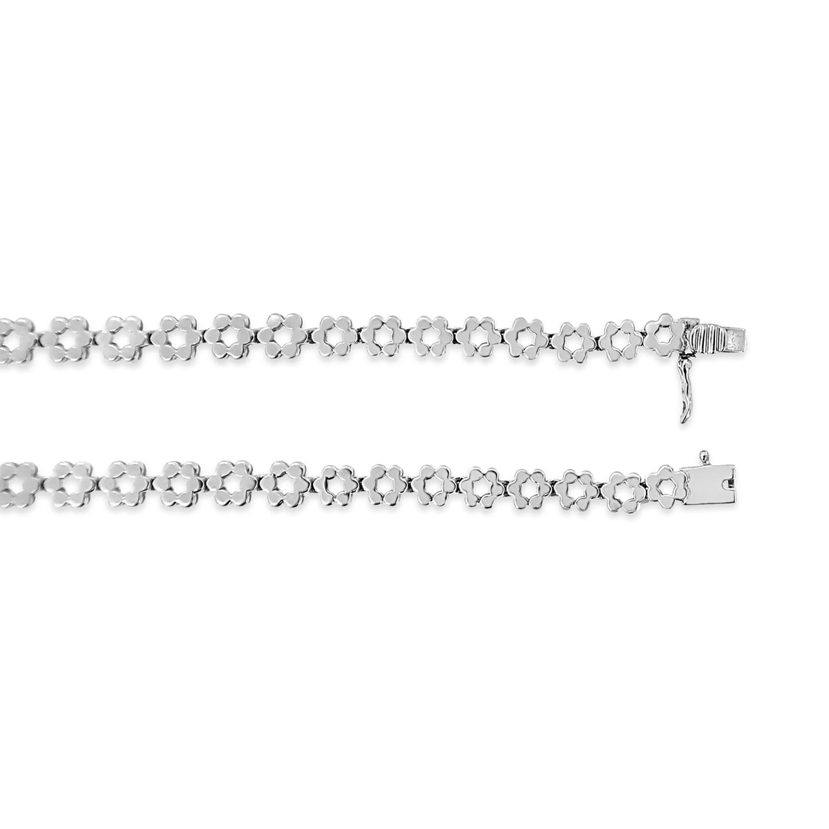 IGI Certified 14K Gold 8.0 Cttw Pave Set Round-Cut Diamond Cluster Graduating Riviera Statement Necklace (H-I Color, I1 Clarity) by Infinite Jewels