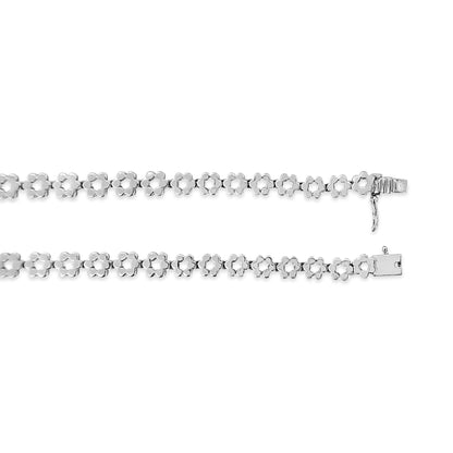 IGI Certified 14K Gold 8.0 Cttw Pave Set Round-Cut Diamond Cluster Graduating Riviera Statement Necklace (H-I Color, I1 Clarity) by Infinite Jewels