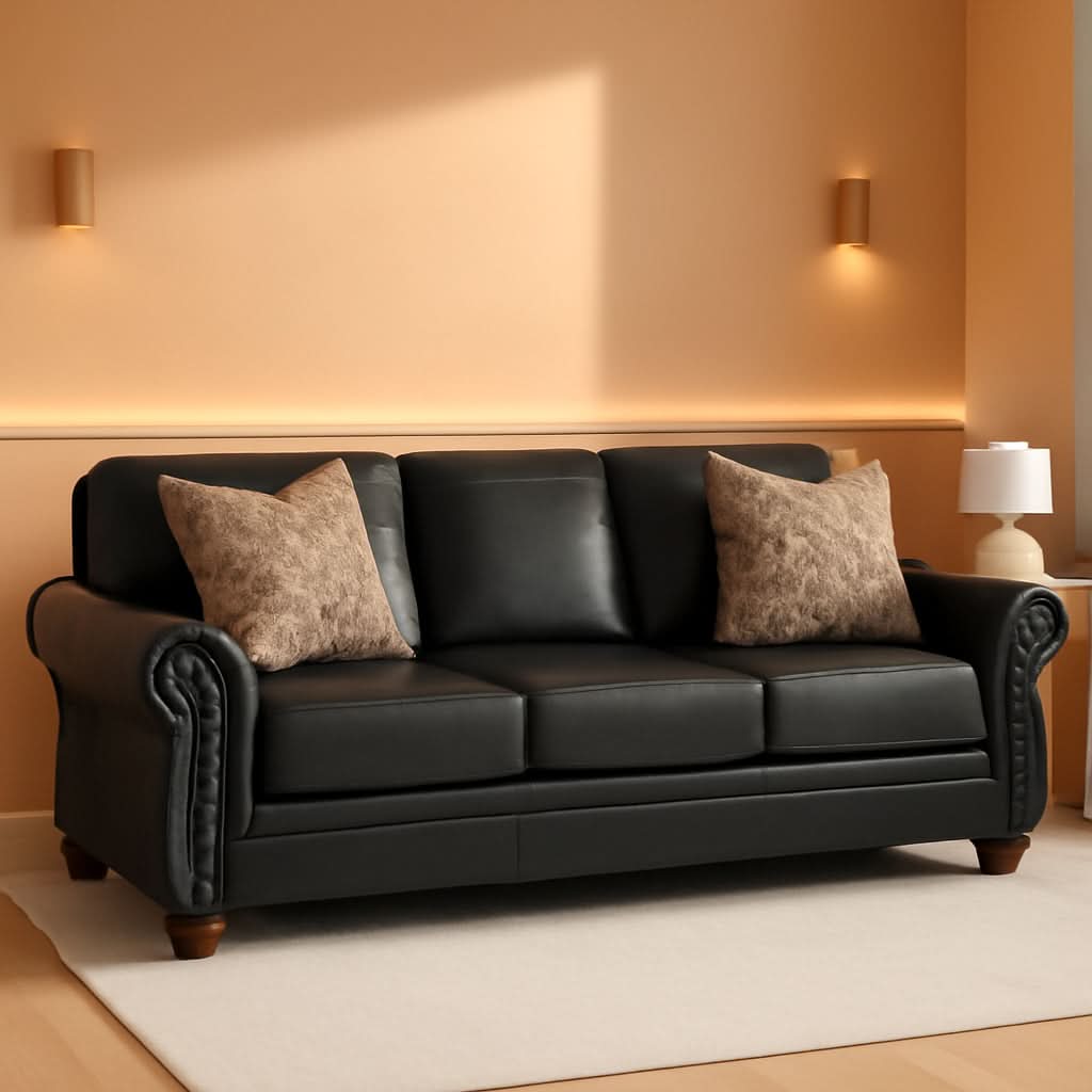 Queen Sofa Sleeper Anthracite Black Memory Foam Ultra by ShipItFurniture