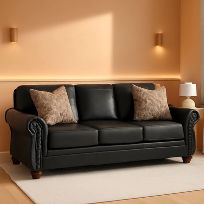 Queen Sofa Sleeper Anthracite Black Memory Foam Ultra by ShipItFurniture