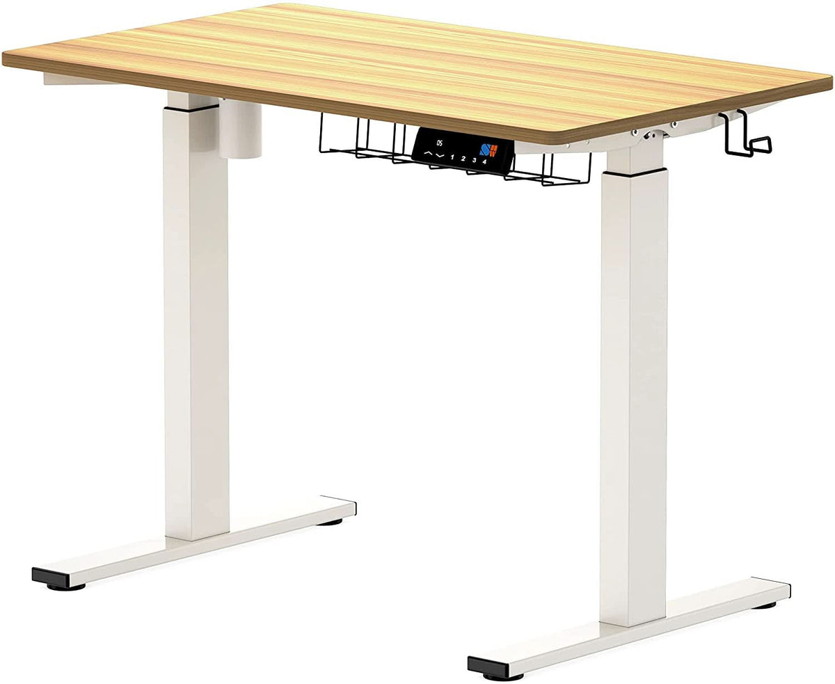 Oak Electric Height Adjustable Standing Desk 40x24 by ShipItFurniture