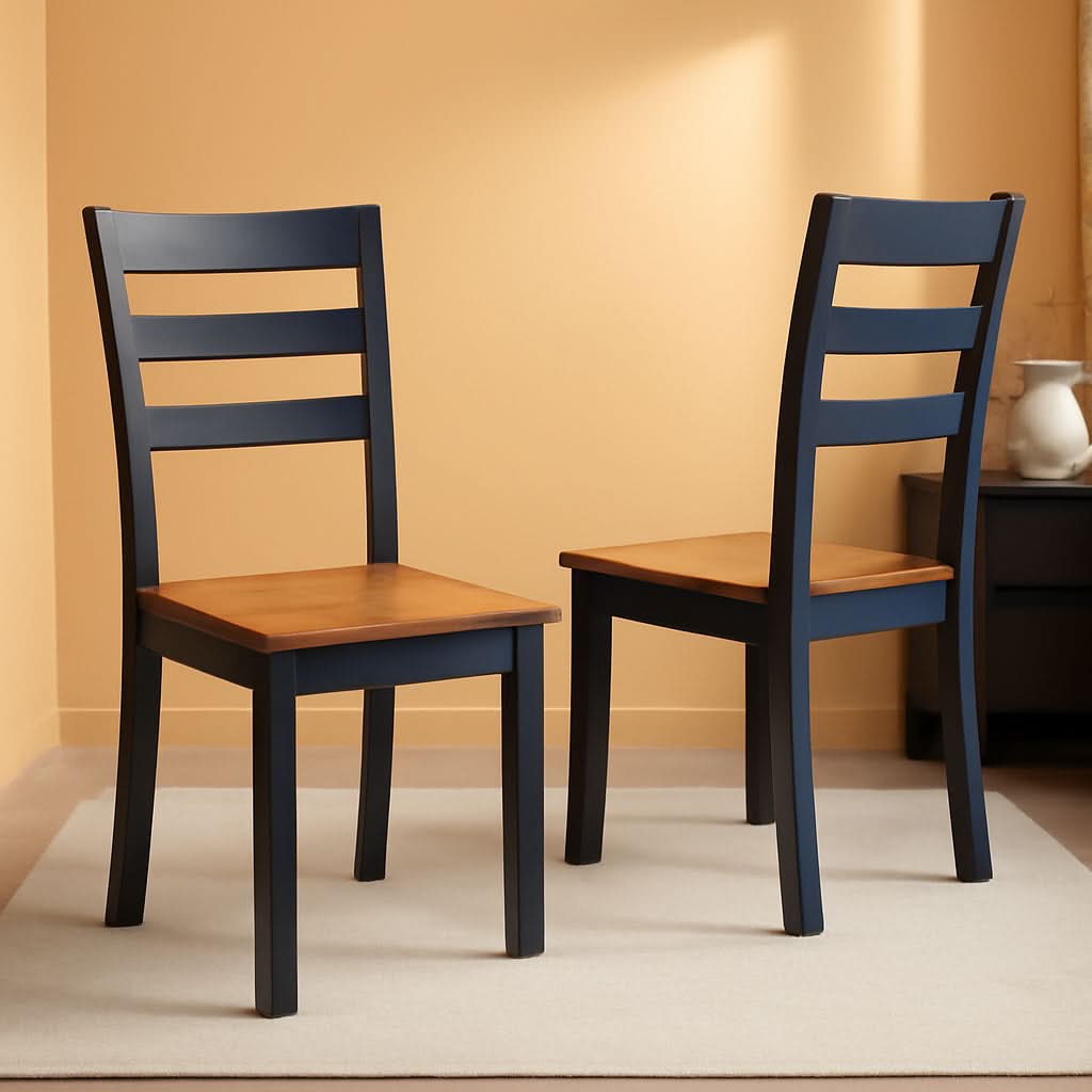 Gesthaven Solid Wood Frame Dining Chair Set 2 White Natural by ShipItFurniture