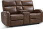 65.7 Inch Dark Brown Zero Wall Power Recliner Loveseat by ShipItFurniture