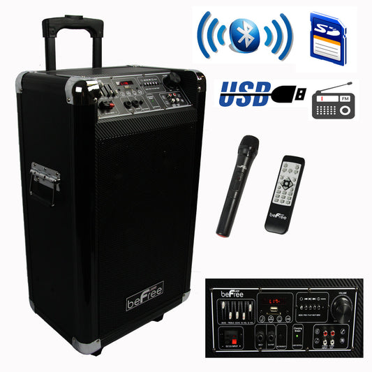 beFree Sound Sleek 10 Inch Professional Portable Bluetooth PA Speaker by BEFREE SOUND