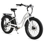 NNEMB Electric Fat Tyre Cruiser Bike, with Throttle, Step-Through eBike, White by NNEMB