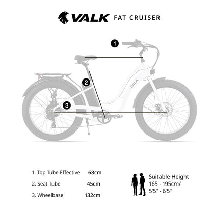 NNEMB Electric Fat Tyre Cruiser Bike, with Throttle, Step-Through eBike, White by NNEMB