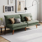Modern Green Corduroy Fabric Futon Sleeper Sofa Bed Couch with Wood Legs by FastFurnishings