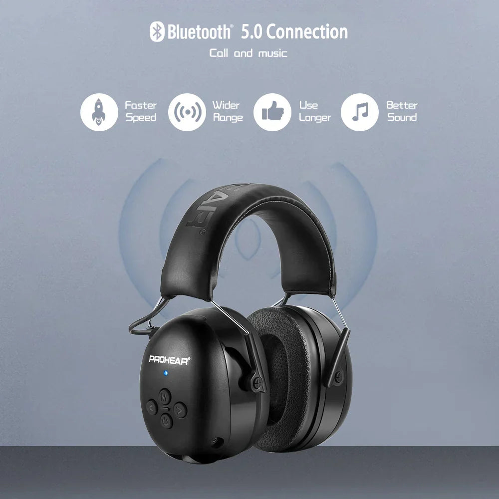 Bluetooth Electronic Earmuffs Black by CAN