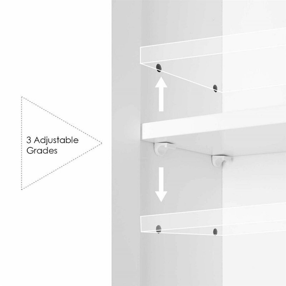 Modern 3-Door Wall Mounted Medicine Cabinet Bathroom Mirror Cupboard by FastFurnishings