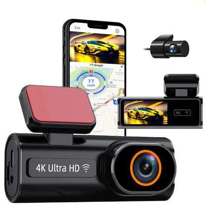 NNEOBA 4K Dual Lens Dash Cam with Night Vision by NNEOBA