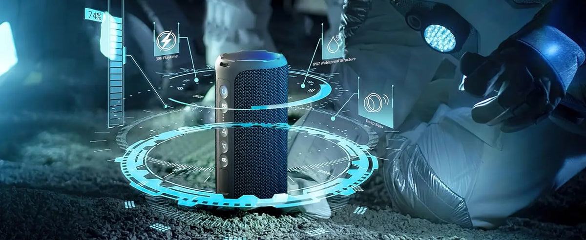 NNEOBA Bluetooth Speaker 40W Blue by NNEOBA