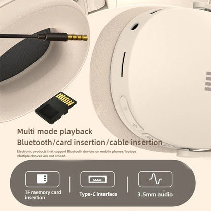 NNEOBA Wireless Bluetooth Over-Ear Headphone Beige by NNEOBA