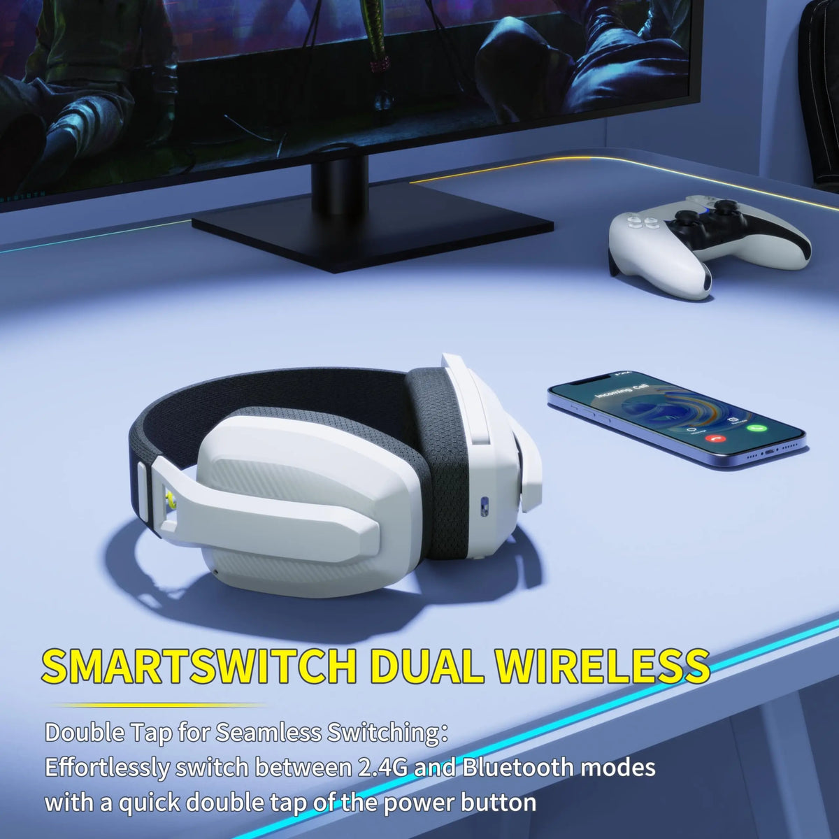 NNEOBA Wireless Gaming Headset with Microphone by NNEOBA
