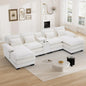 Comfy U Shape Cloud Couch - 124\" Chenille Sofa by Zop BlakHom