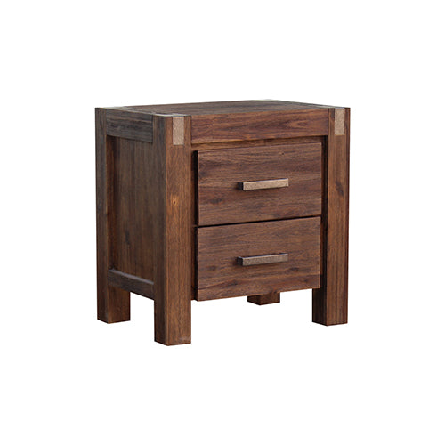 NNEDSZ Pieces Bedroom Suite in Solid Wood Veneered Acacia Construction Timber Slat Queen Size Chocolate Colour Bed, Bedside Table , Tallboy & Dresser by NNEDSZ