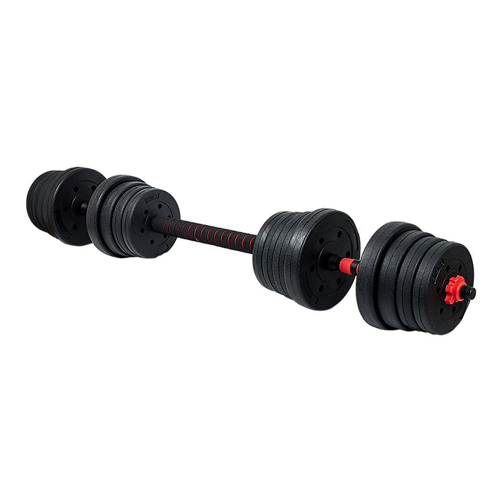 NNEDSZ 30kg Adjustable Rubber Dumbbell Set Barbell Home GYM Exercise Weights by NNEDSZ