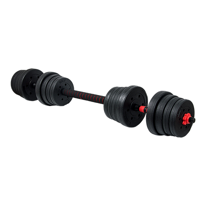 NNEDSZ 30kg Adjustable Rubber Dumbbell Set Barbell Home GYM Exercise Weights by NNEDSZ