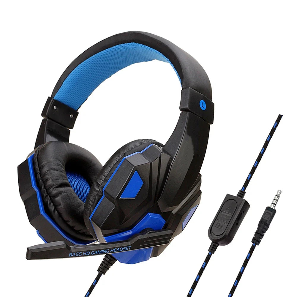 NNEOBA Wired Gaming Headset with Noise Cancelling Microphone(Blue) by NNEOBA