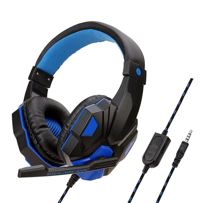 NNEOBA Wired Gaming Headset with Noise Cancelling Microphone(Blue) by NNEOBA