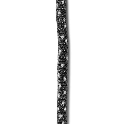 18K White Gold 20.0 Cttw Black and White Pave Set Diamond Eternity Snake Skin Style Tennis Bracelet (Black and G-H Color, SI1-SI2 Clarity) - Size 7" by Infinite Jewels