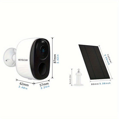 NNETM Wireless Solar Security Camera Outdoor (3MP Night Vision) by NNETM