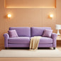 Deluxe Velvet 83 Inches Luxury Loveseat Purple Shade by ShipItFurniture