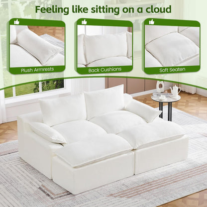 79 Inches Boneless Modular Sectional Sofa Storage Pro by ShipItFurniture