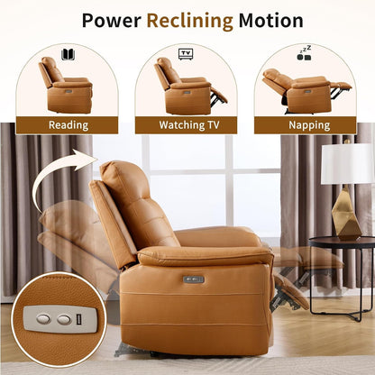 Bright Yellow Power Recliner Sofa Set Charging Port by ShipItFurniture