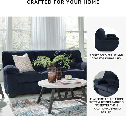 Blue Corduroy Contemporary Sofa For Comfortable Living by ShipItFurniture