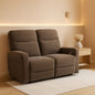 Fabric 64.6 Inch Dark Brown Wall Hugger Power Recliner Loveseat by ShipItFurniture