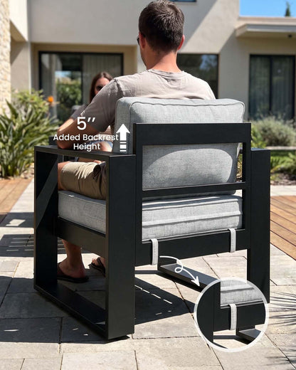 Aluminum Outdoor Conversation Furniture Fire Pit Table by ShipItFurniture