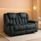 Grey Extra Wide Loveseat Recliner Sofa For Two Cup Holders by ShipItFurniture