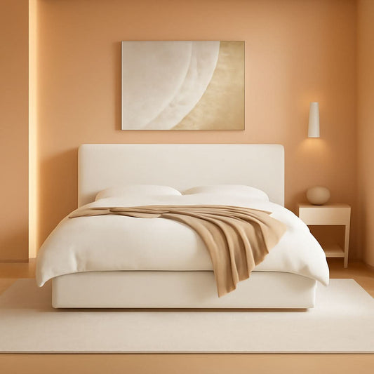 Queen Size Luxurious Upholstered Platform Bed Frame by ShipItFurniture