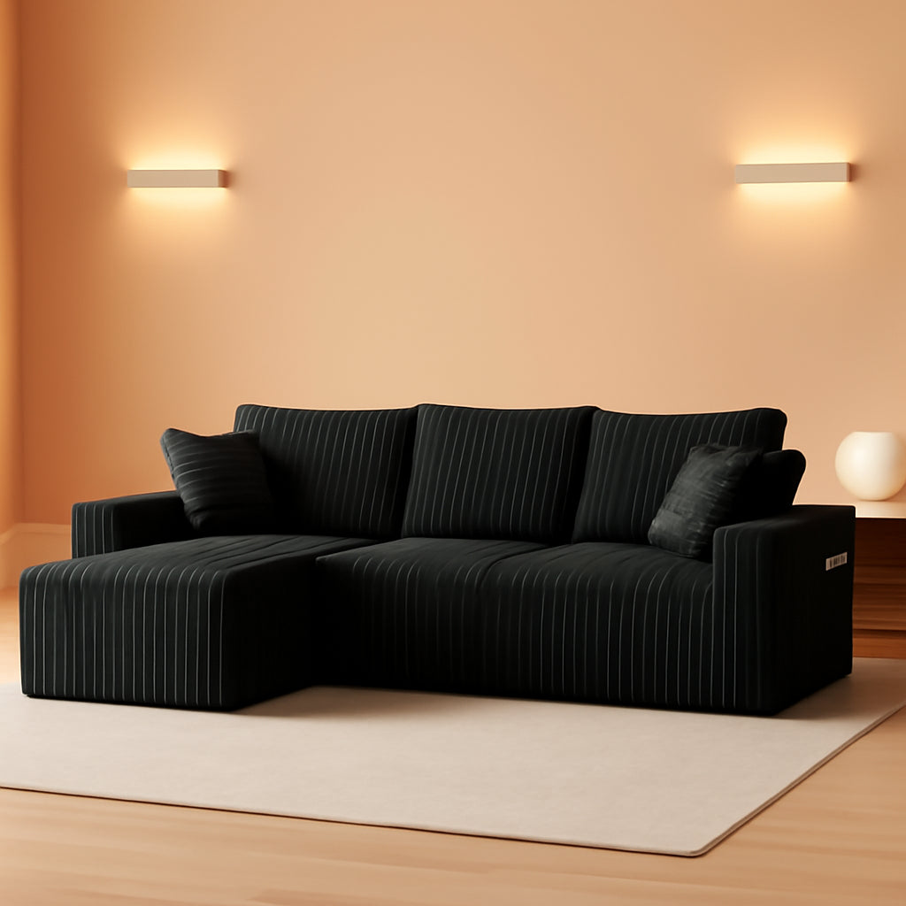 108-Inch Modular Sectional Couch With Oversized Chaise by ShipItFurniture