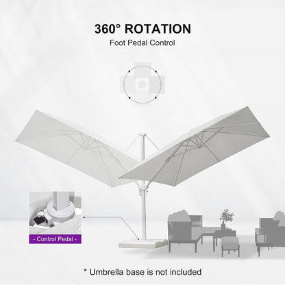 10-Foot Cantilever Patio Umbrella With UV-Resistant Fabric by ShipItFurniture