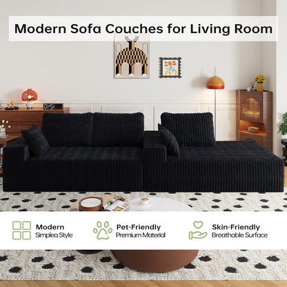 108 Inch Ultra Modular Sectional Sofa Cloud Memory Foam by ShipItFurniture