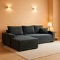 Grey Ninety FiveInch Upholstered Corduroy Sleeper Sofa by ShipItFurniture
