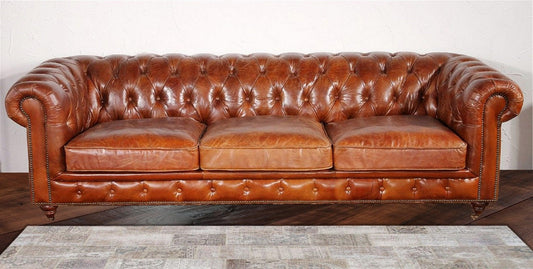 Canvello Paris Club Chester Bay Tufted Sofa, Brown by Canvellollc