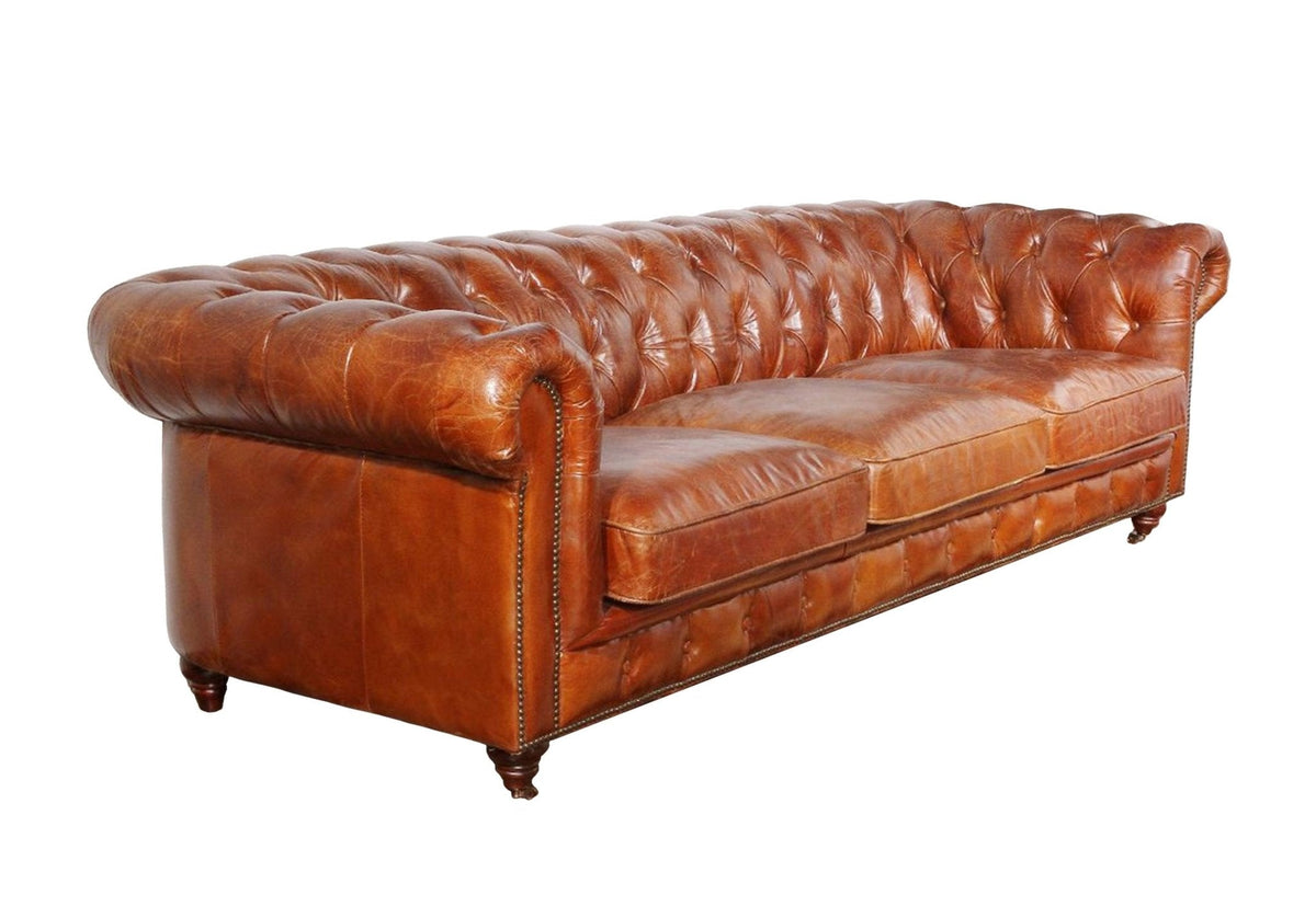 Canvello Paris Club Chester Bay Tufted Sofa, Brown by Canvellollc