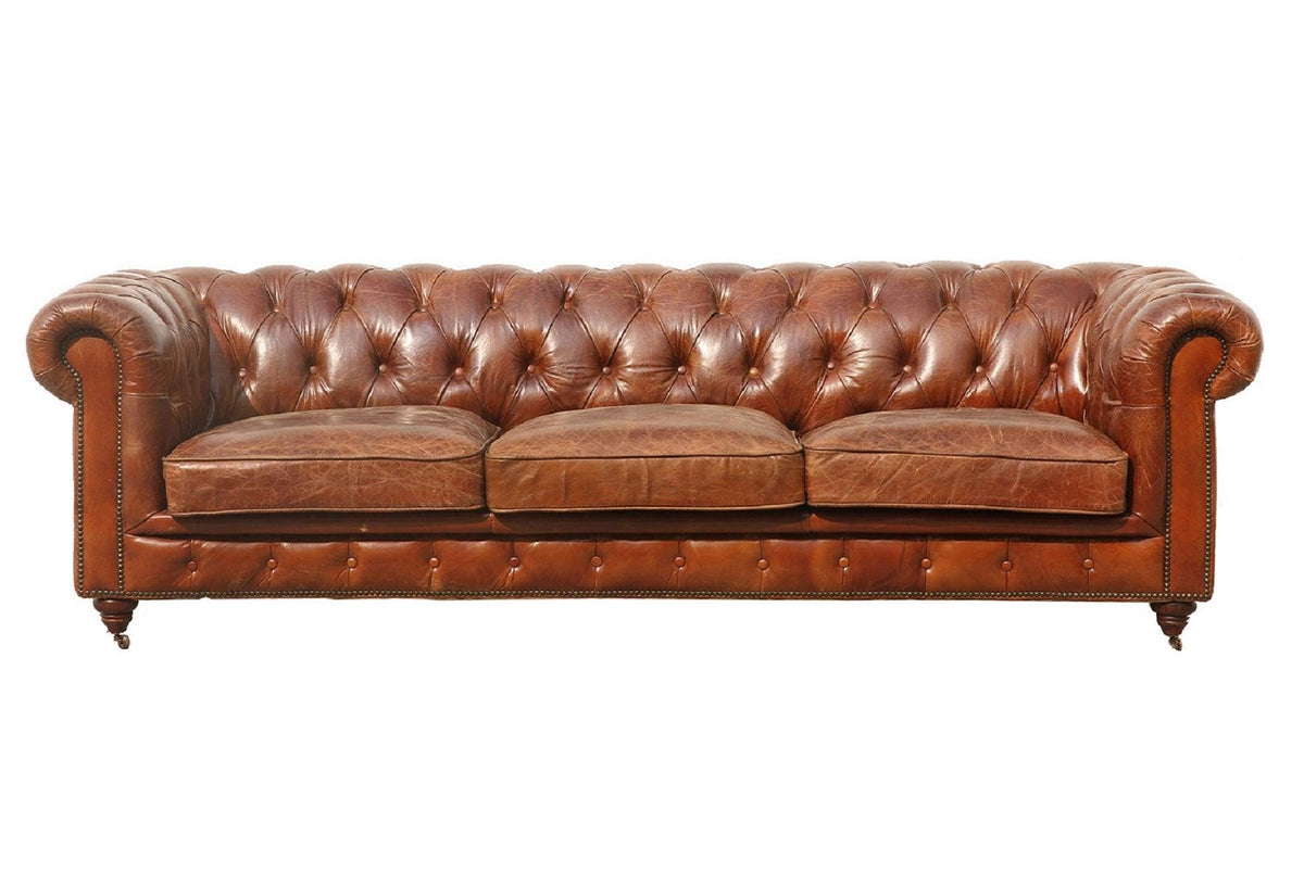 Canvello Paris Club Chester Bay Tufted Sofa, Brown by Canvellollc