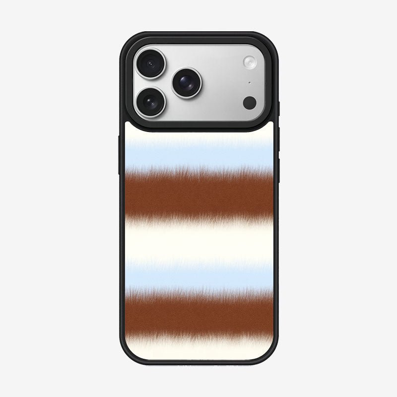 Casey Fuzzy Knit Stripe Series AG Matte Phone Case – Cozy Textured Stripe Protective Cover by CASEY