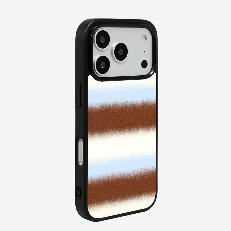 Casey Fuzzy Knit Stripe Series AG Matte Phone Case – Cozy Textured Stripe Protective Cover by CASEY