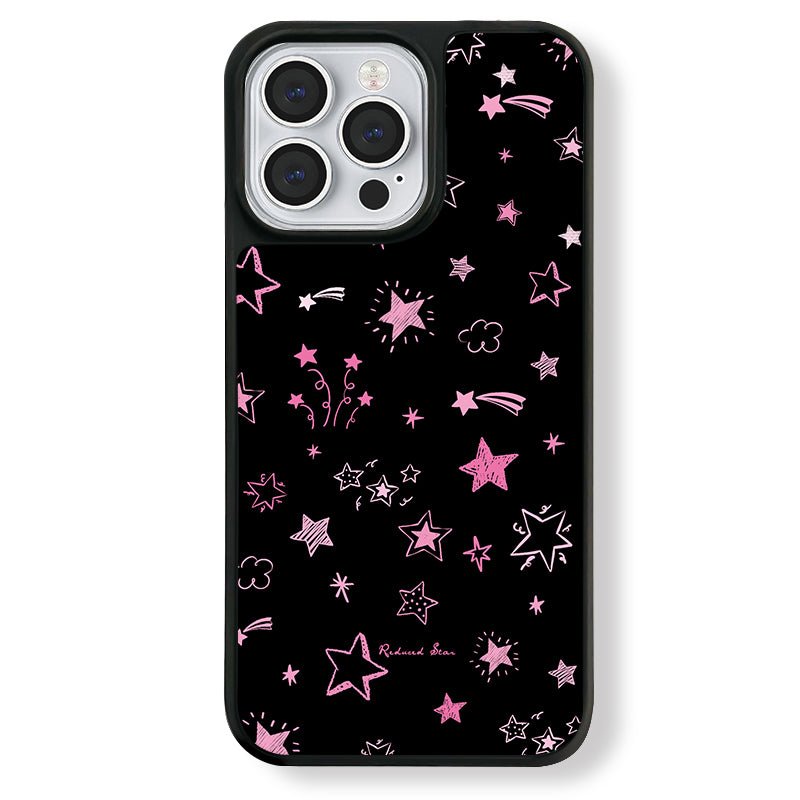Casey Reduced Star Pink Twinkling Stars AG Matte Phone Case – Magnetic Anti-Fingerprint Protective Cover by CASEY