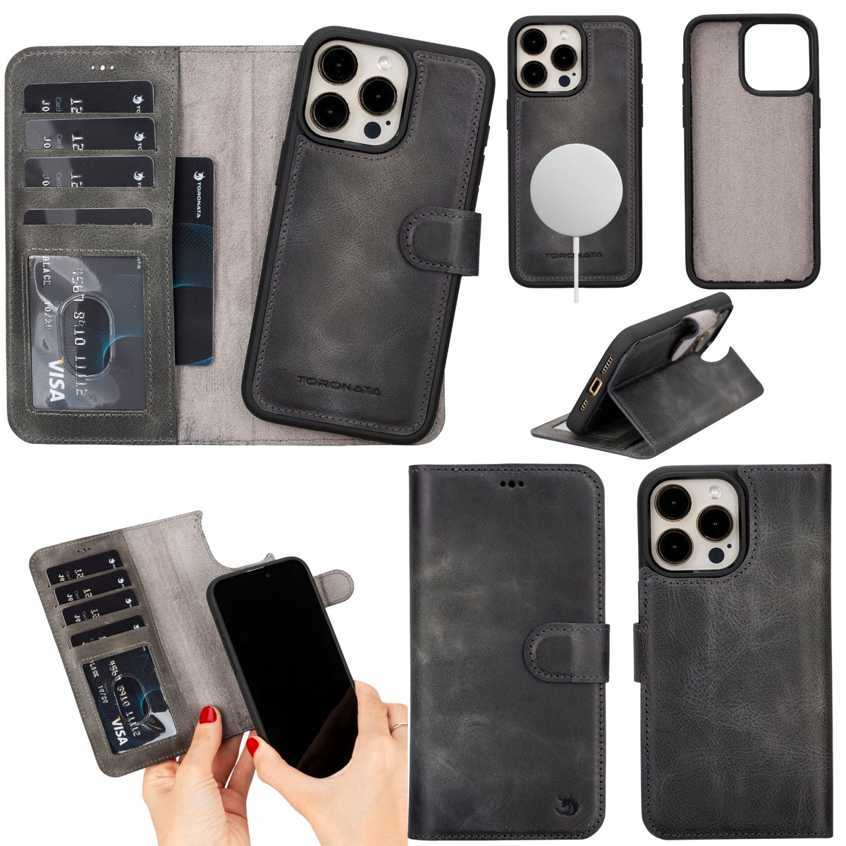 Casper Leather iPhone 14 Pro Wallet Case | MagSafe by TORONATA