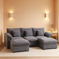 108 Inch U Shaped Ultra Modular Sofa Slate Chenille Fabric by ShipItFurniture