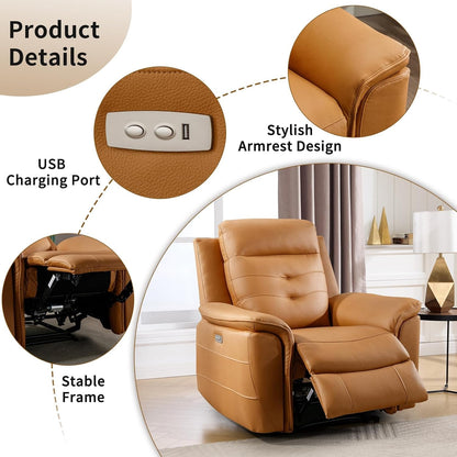 Bright Yellow Power Recliner Sofa Set Charging Port by ShipItFurniture
