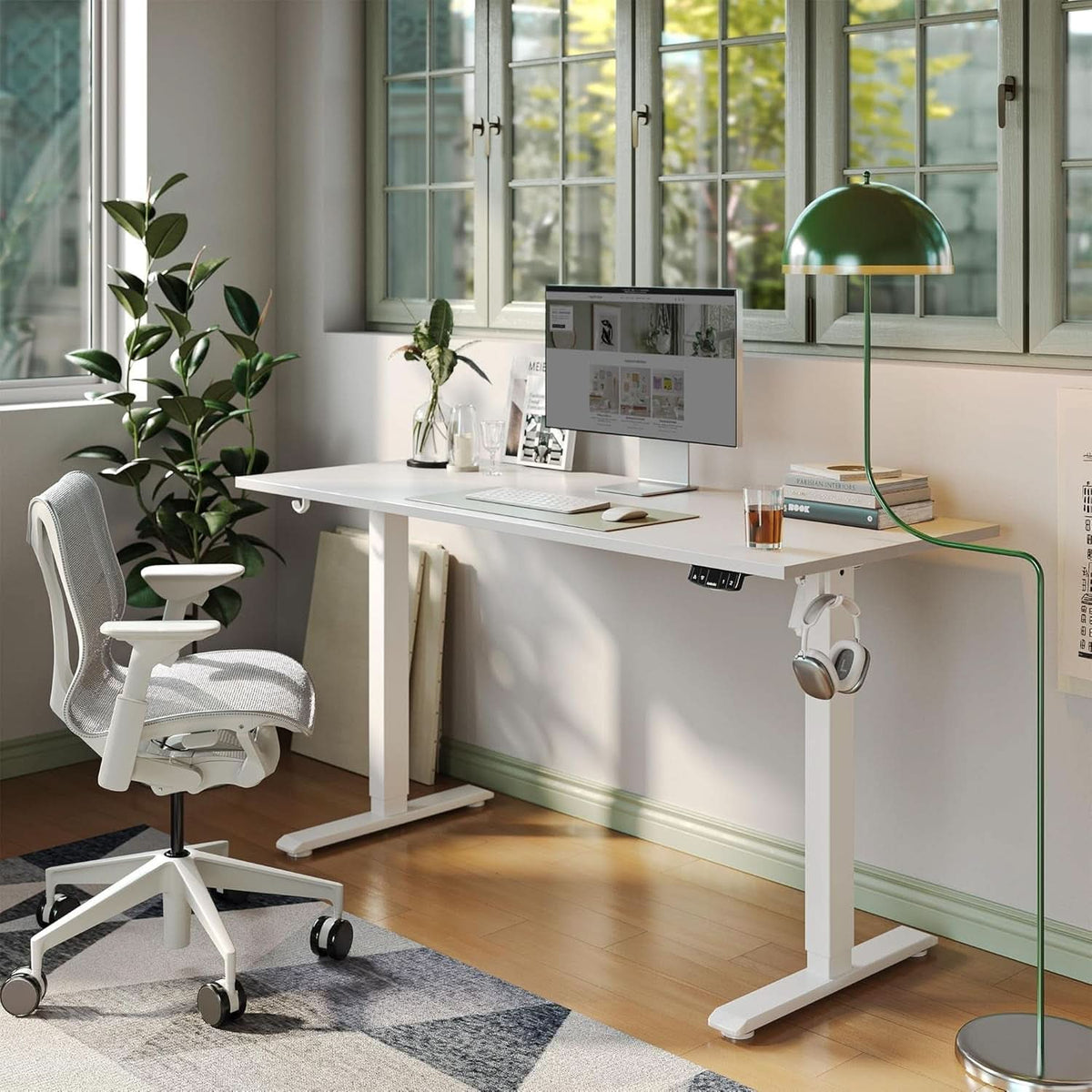 Electric Standing Desk 48x24 Height Adjustable Unit by ShipItFurniture